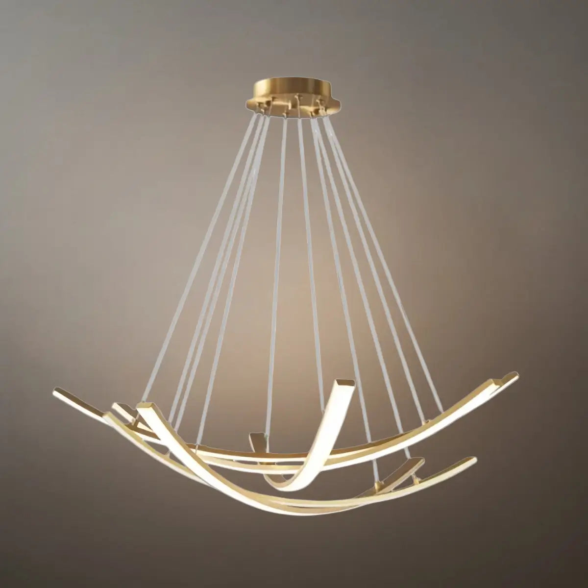 Modern Minimalist Chandelier — Brass Gold